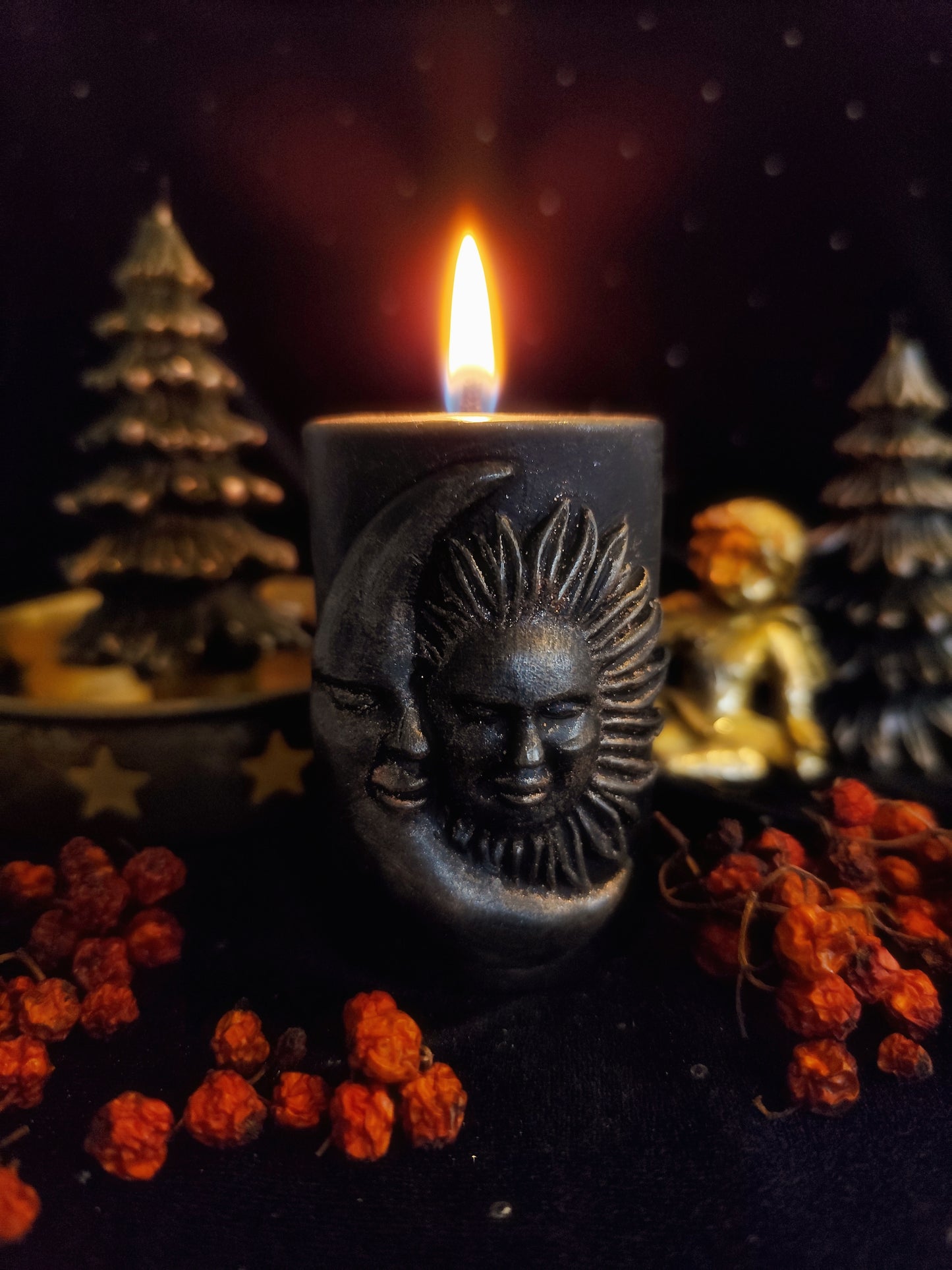 ŽVAKĖ ,,SAULĖ IR MĖNUO" (JUODA)